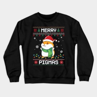 Merry Pigmas Funny Guinea Pig Lover  Christmas Crewneck Sweatshirt